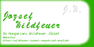 jozsef wildfeuer business card